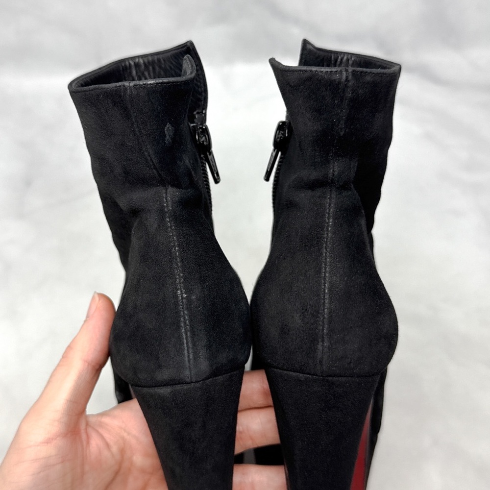 Christian Louboutin Fierce 160 Suede Sky High Platform Ankle Boots Black 36.5 - Picture 7 of 15
